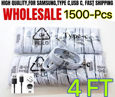 1500-PCS Type-C Fast Charging Cable For OEM Samsung Phone Android - Image 1 of 3