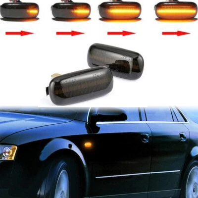 Luz de sinalização LED marcador lateral fumê dinâmica para Audi A4 S4 B6 B7 A6 C5 TT A8 - Imagem 1 de 4