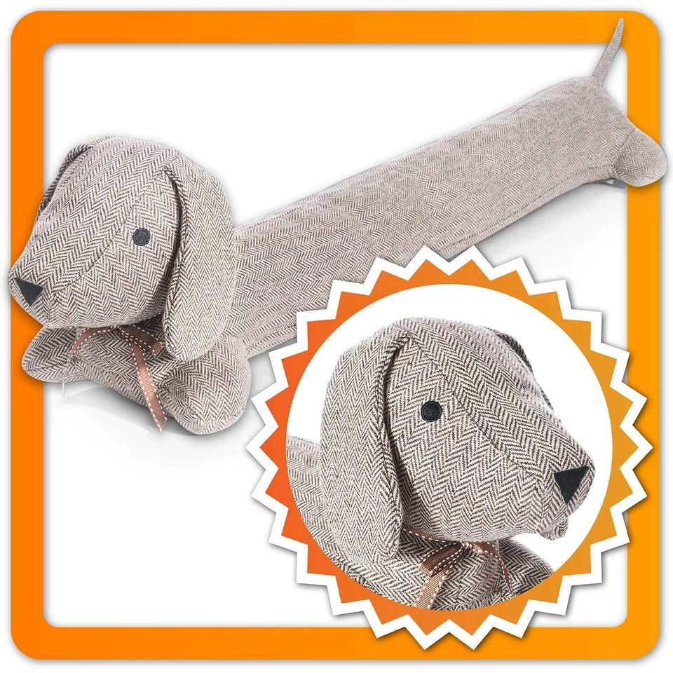 Dackel Zugluftstopper Zugluftrolle Zugluftstopp Türstopper Zugluft Durchzug 91cm - Bild 1 von 4