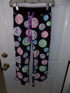 JUSTICE Smiley Face PJ Bottoms Size 8 Girl's EUC  - Picture 1 of 3