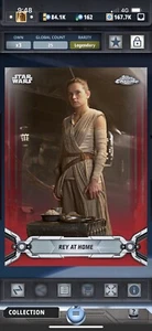 Star Wars Card Trader Topps Chrome Legacy Rey at Home Red 25CC Legendary - Picture 1 of 2