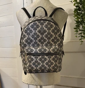 Kate Spade Geometric Backpack Travel Bag Book Bag NWT Adjustable Straps - Picture 1 of 13