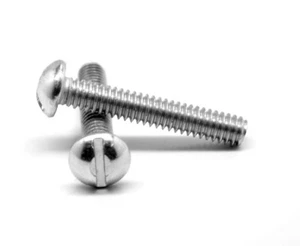 #6-32 x 3/8 Coarse Machine Screw Slotted Round Head Stainless Steel 18-8 - Picture 1 of 1