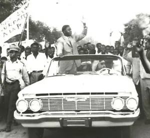 Moise Tshombe & Protestors-Elisabethville, Kongo Afrika-1961 Drahtfoto - Bild 1 von 3