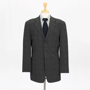 Armani Collezioni 42L Green Sport Coat Blazer Jacket Check 3B Wool - Picture 1 of 11
