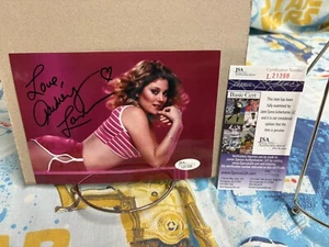 Audrey Landers Vintage Autographed 5x7 Sexy Actress Star Model JSA Certified - Picture 1 of 2