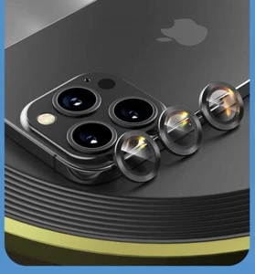 3D Metal Diamond Camera Lens Protector for IPhone 14 Pro Max 14Plus Luminous Len - Picture 1 of 7