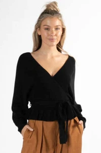 Sass Selby Rib Knit Top in Black - Picture 1 of 10