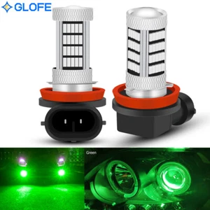 2X H11 H9 H8 Green LED Bulbs 3030 Fog Driving Daytime Running Light Super Bright - Picture 1 of 7