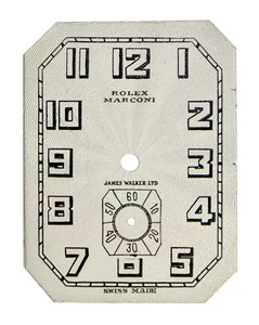 Factory Original Historical Double ROLEX & Marconi Signed Wristwatch Dial 1920 - Picture 1 of 2