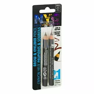 NYC Brow & Eyeliner Pencil Line & Define 2 Pencils 902 Dark Brown New - Picture 1 of 1