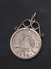 Vintage Silver Pendant W/ 1934 Three Pence (3P) Silver Coin. Free Uk P&P ????.