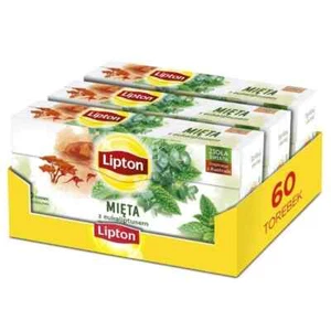 3 x Lipton MINT & EUCALYPTUS - 3 x 20 Herbal Tea Bags 26g / 0.91oz - Picture 1 of 3