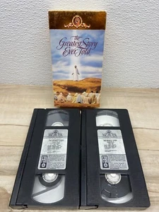 Vtg "The Greatest Story Ever Told The Life Of Jesus" Movie 1965 VHS 2 -Tape Set - Picture 1 of 4