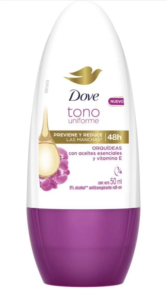 1 DOVE ROLL ON DESODORANTE TONO UNIFORME/PREVIENE REDUCE MANCHAS/LIGHTENING/50ML