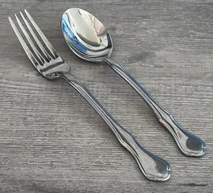 Tenedor de cena de madera de brezo Pfaltzgraff lugar ovalado cuchara sopa acero inoxidable brillante - Imagen 1 de 5