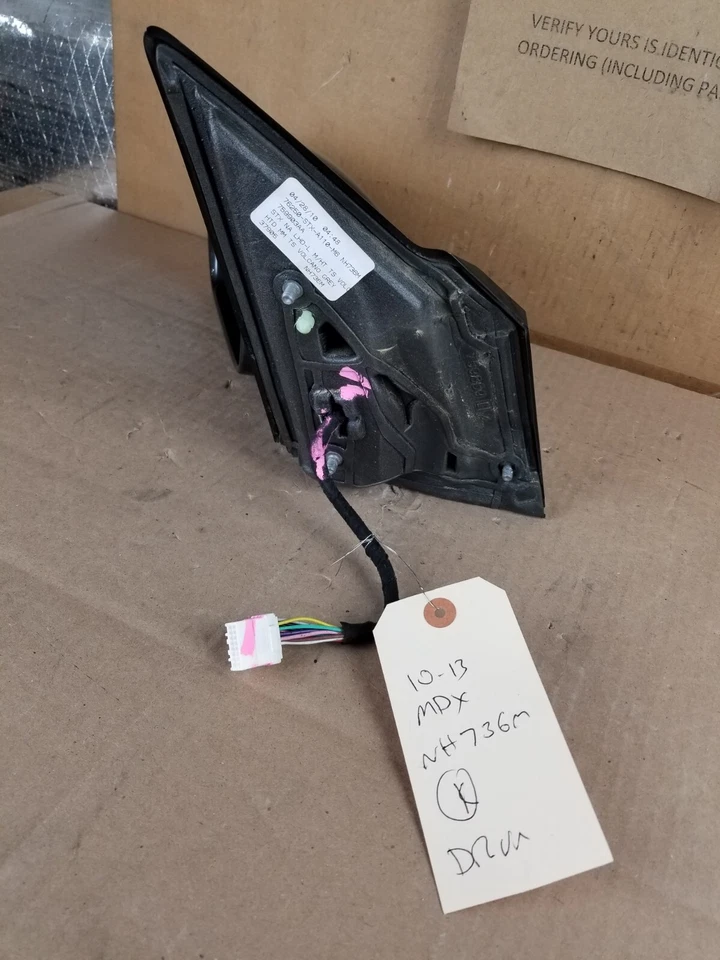 Espejo retrovisor exterior Acura MDX 2010-2013 pasajero NH731P cristal negro perla Foto 1 de 1