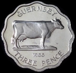 Guernsey 3 Pence 1966 Elizabeth II Proof Coin WCA 9985 - Picture 1 of 3
