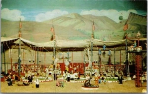 SANTA CLAUS LAND, Indiana Postkarte Santa's Miniature Circus Curteich Chrome 1957 - Bild 1 von 2