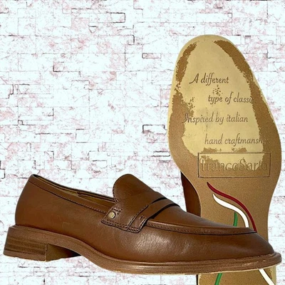 Franco Sarto Edith 2 Leather Penny Loafers | Womens 8.5M | Tobacco Brown Leather - Image 1 of 4