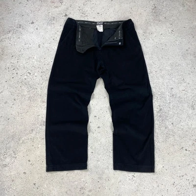 D&G Dolce & Gabbana Men’s Black Corduroy Pants Size 52 IT 38 Vintage Italy - Image 1 of 4