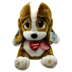 "Sad Sam I Love You Talking 14"" Peluche Perro Vintage Aplausos con Etiquetas" - Imagen 1 de 5
