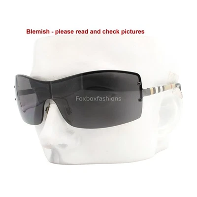 Gafas de sol Burberry B 3073 1003/81 Shield clásicas polarizadas a cuadros - LEER Foto 1 de 4