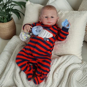 Handgefertigte realistische Reborn Baby Puppen Vinyl Silikon Neugeborener Junge Puppe weich Geschenk - Bild 1 von 6