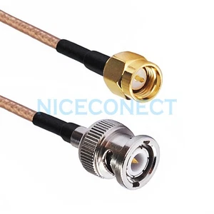 Lote de conectores de enchufe BNC macho a macho RF coleta puente RG316 cable coaxial - Imagen 1 de 3