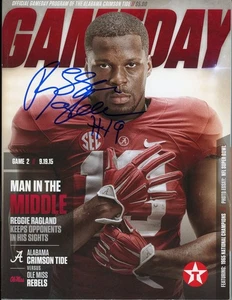 Programa de fútbol americano CFP Reggie Ragland firmado automático UA Alabama Crimson Tide 2015 - Imagen 1 de 1