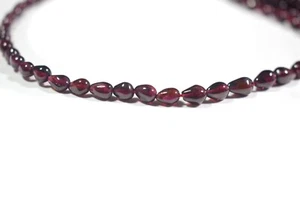100% Natural Red Garnet Smooth Drop A+ Gemstone Beads For Jewelry Making - Picture 1 of 10