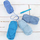 Threadart Crochet 100% Cotton Yarn Set | Summer Blues  #4 Yarn 85 yd skeins