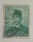 Francobollo Indonesia Presidente Sukarno 2 Rupiah 1953