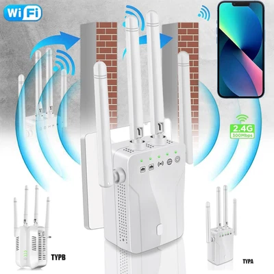 WLAN 300Mbps Repeater Router Range Wifi Signal Verstärker Access Point Booster - Bild 1 von 4