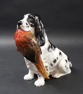Extrem seltener Royal Doulton großer Springer Spaniel mit Fasan HN 1137 Figur - Bild 1 von 6