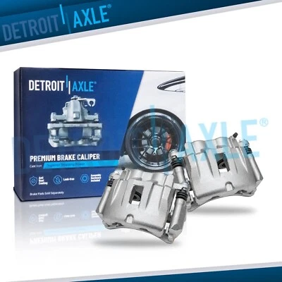 Par de pinzas de freno de disco delanteras con soportes para Jeep Grand Cherokee 1999-2004 Foto 1 de 4