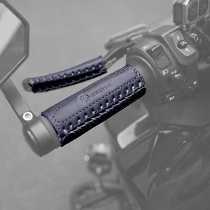 Vintage Leather Motorcycle Handlebar Grips Cover, Motorcycle Brake Sleeve S Size - Bild 1 von 34