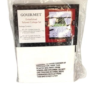 Gourmet verziert Chef maßgeschneidert Cottage 58 x 36" Polyester komplettes Fenster Set - Bild 1 von 8