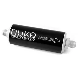 Nuke Performance Billet Slim Fuel Filter SS 100 Micron E85 Turbo Supercharger - Bild 1 von 2