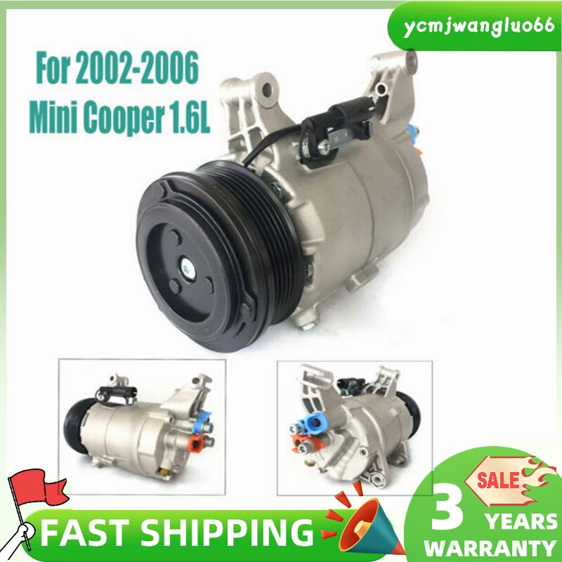 A/C AC Compressor Fit For Mini Cooper S, Base Hatchback 2002 2003 2004 2005 2006 - Изображение 1 из 4