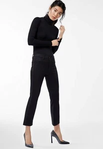 $298 Authentic J BRAND Women Selena Mid Rise Cropped Boot Cut Piped Trims Jeans - Picture 1 of 10