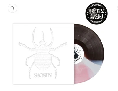 Saosin Self Titled LP Clear/Black Ice Ghost w/ White/Silver Splatter Devil Dog - Image 1 of 2