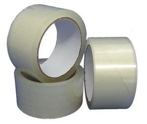 6 ROLLEN 1,8 MIL 2" x 330' (110 YD) DURCHSICHTIGES KARTON VERPACKUNGSBAND - Bild 1 von 1