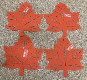 BRAND NEW Fall/Holiday "Leaf" Décor Placemats Table Setting 4ct FREE Shipping!!!