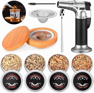Cocktail Smoker Kit with Torch,Four Kinds of Wood Chips for Whiskey(No Butane) - Picture 1 of 6