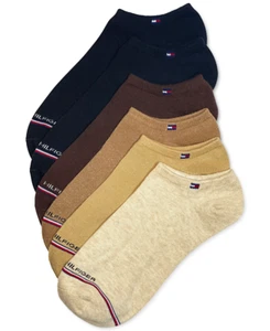 NWT Tommy Hilfiger Men's 6-Pk. Performance No Show Socks, Khaki Asso, One Size - Picture 1 of 3