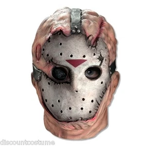 OFFICIAL LICENSED JASON FRIDAY THE 13TH VINYL MASK ADULT HALLOWEEN ACCESSORY - Picture 1 of 1