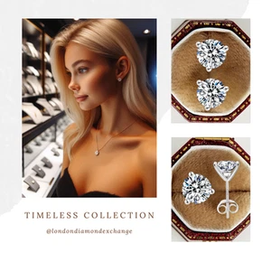 Exquisite Martini 1ct/1.5ct Earrings Diamond Test Certified Lab-grown VVS1/D/Exc - Picture 1 of 8