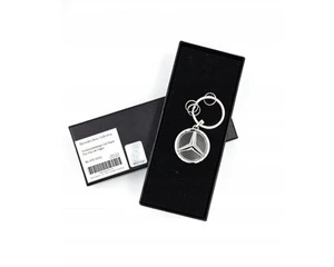 Mercedes-Benz Genuine Illuminous Steel Key Ring Keychain LAS VEGAS B66958326 NEW - Picture 1 of 6