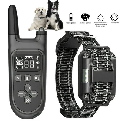 MARKENLOS 1000M Hund Ausbildung Stromschlag Erziehungshalsband Hunde E Shock Ton Funktion